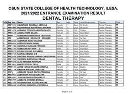 Dental Therapy