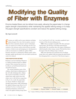 Modifying the Quality of Fiber with Enzymes