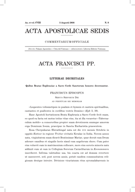 Acta Apostolicae Sedis