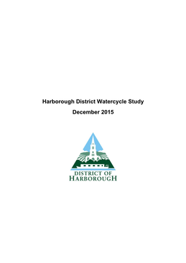 Harborough District Watercycle Study December 2015