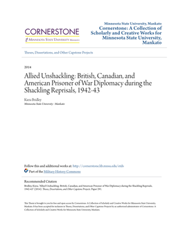 Allied Unshackling: British, Canadian, and American Prisoner of War