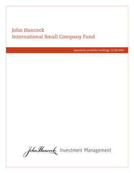 John Hancock International Small Company Fund