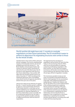 How Should the EU 'Get Brexit Done'?