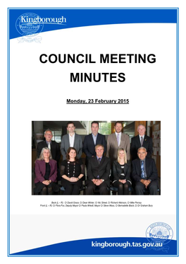 Council Meeting Minutes