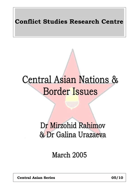 Central Asian Nations & Border Issues