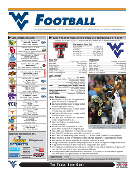 Follow the Mountaineers on ... Wvusports.Com Game 7