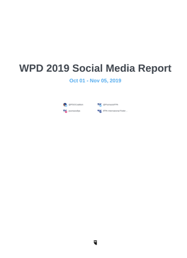 WPD 2019 Social Media Report Oct 01 - Nov 05, 2019