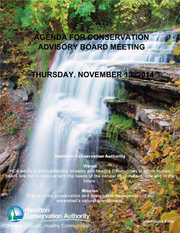 Thursday, November 13, 2014 Agenda for Conservation Advisory Board
