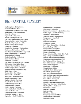 Djs - PARTIAL PLAYLIST