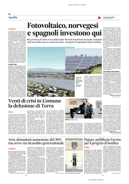 Fotovoltaico, Norvegesi E Spagnoli Investono