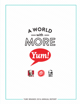 Yum! Brands, Inc. 2016 Annual Report
