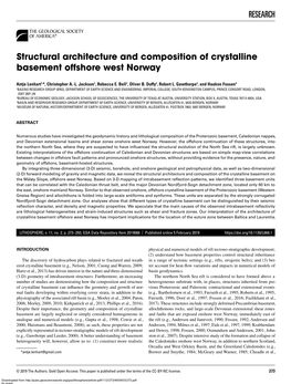 RESEARCH Structural Architecture and Composition of Crystalline