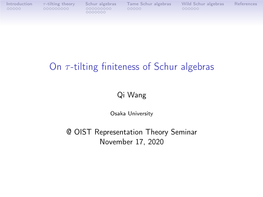 On -Tilting Finiteness of Schur Algebras