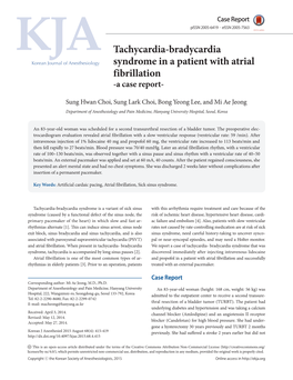 Tachycardia-Bradycardia Syndrome in a Patient with Atrial Fibrillation