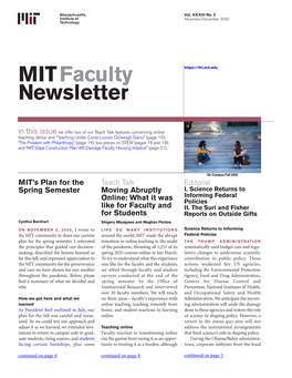 MIT Faculty Newsletter, Vol. XXXIII No. 2, November/December 2020