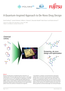 A Quantum-Inspired Approach to De-Novo Drug Design