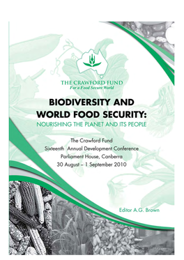 2010: Biodiversity and World Food Security