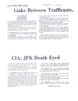 Links Between Trafficante, CIA, JFK Death Eyed