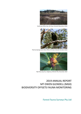 2019 Mt Owen Glendell Operations (MGO) Offsets Fauna Monitoring