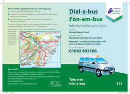 T17 Tain Nigg Area Dial a Bus, PDF 390.57 KB
