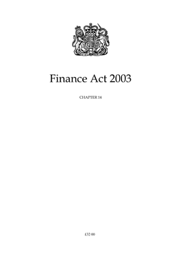 Finance Act 2003