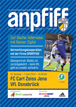 FC Carl Zeiss Jena Vfl Osnabrück