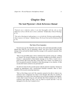 Chapter One – the Soul Physician’S Desk Reference Manual 11