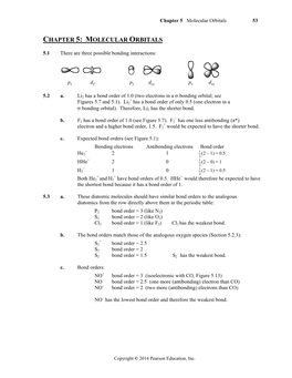 Chapter 5: Molecular Orbitals