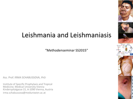 Leishmania and Leishmaniasis