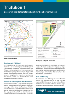 Beschreibung Bohrplatz Und Ziel Der Sondierbohrungen – Zürich