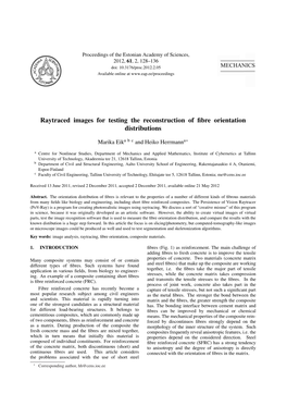 Raytraced Images for Testing the Reconstruction of Fibre Orientation