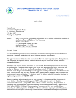 US EPA, Pesticide Product Label, SURTIVO,04/08/2021