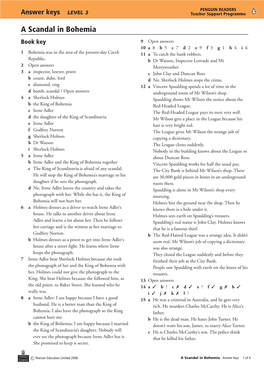 A Scandal in Bohemia Book Key 9 Open Answers 10 a 8 B 5 C 7 D 2 E 9 F 3 G 1 H 4 I 6 1 Bohemia Was in the Area of the Present-Day Czech 11 a to Catch the Bank Robbers