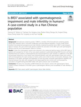 A Case-Control Study in a Han Chinese Populat