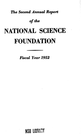 N Ational Science Foundation