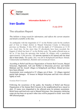 Iran Quake 9 July 2019