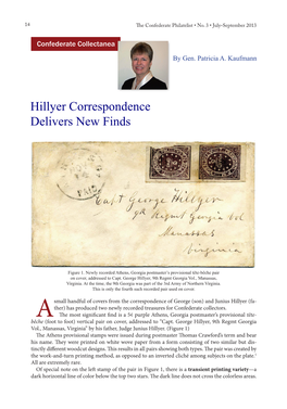 Hillyer Correspondence Delivers New Finds