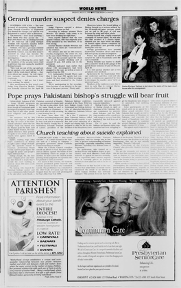 Gerardi Murder Suspect Denies Charges Pope Prays Pakistani