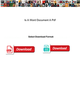 Is a Word Document a Pdf