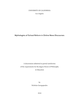 Mythologies of School Reform in Online News Discourses