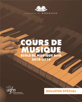 COURS DE MUSIQUE ÉCOLE DE MUSIQUE Arca 2018-2019