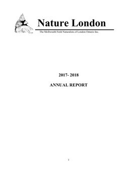 2017-2018 Nature London Annual Report