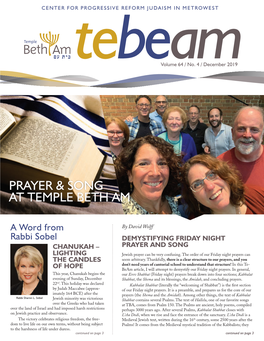 Prayer & Song at Temple Beth Am