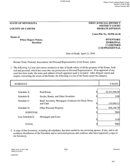 INVENTORY Decedcnt IZIORIGINAL [:1 AMENDED D SUPPLEMENTAL