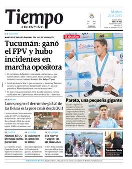 Tucumán: Ganó El FPV Y Hubo Incidentes En Marcha Opositora » El Escrutinio Definitivo Comenzará Con Las Mesas Que Fueron Observadas