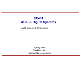 EECE579 Advanced MOS Digital IC Design