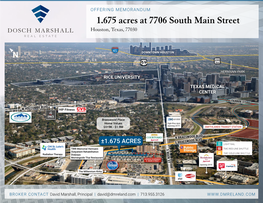 ±1.675 Acres at 7706 South Main Street Houston, Texas, 77030