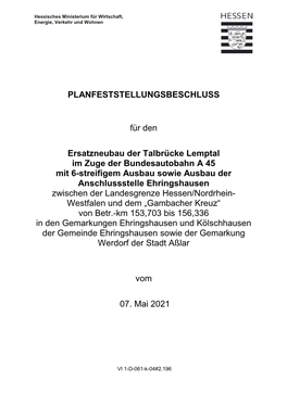 Planfeststellungsbesch