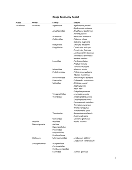 Rouge Taxonomy Report