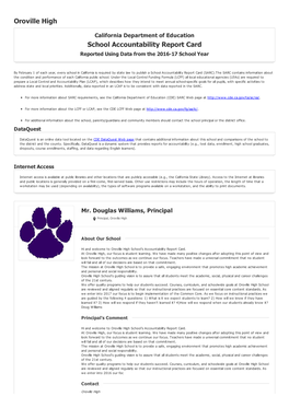 SARC Report for Oroville High